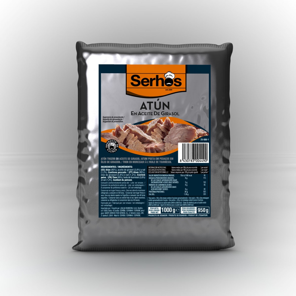 ATUN EN ACEITE DE GIRASOL 1 KG - Grupo Serhos