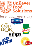 Composición con diferentes logos de marcas de Unilever