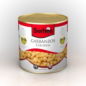 Garbanzos Cocidos 3 Kg Lata 3 Kg P.e. 1600 G Serhos