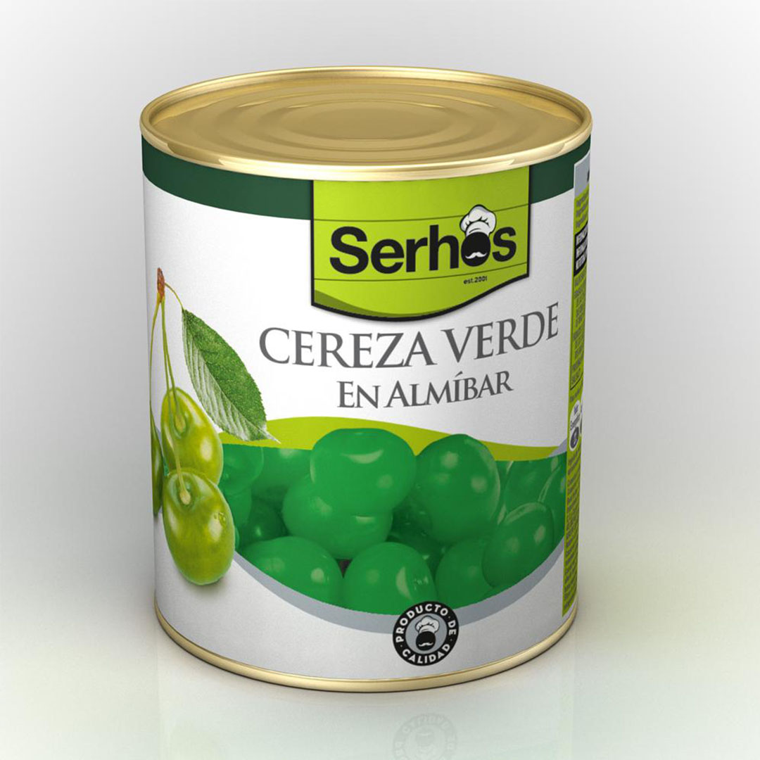 Cerezas Verdes En Almibar 1 Kg Serhos