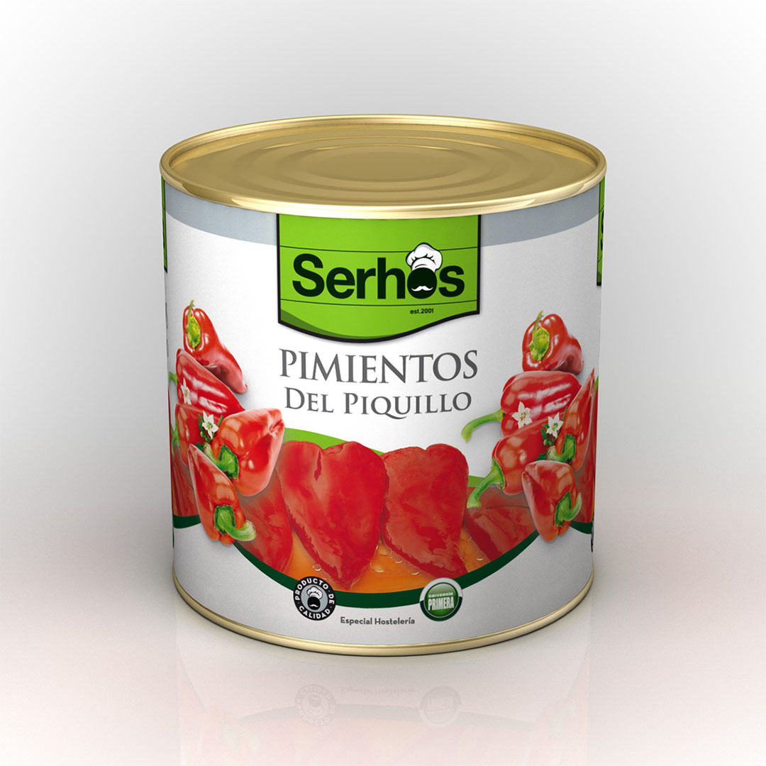 Pimiento Piquillo 80 100 3 Kg Lata 3 Kg P.e. 1900 G Serhos