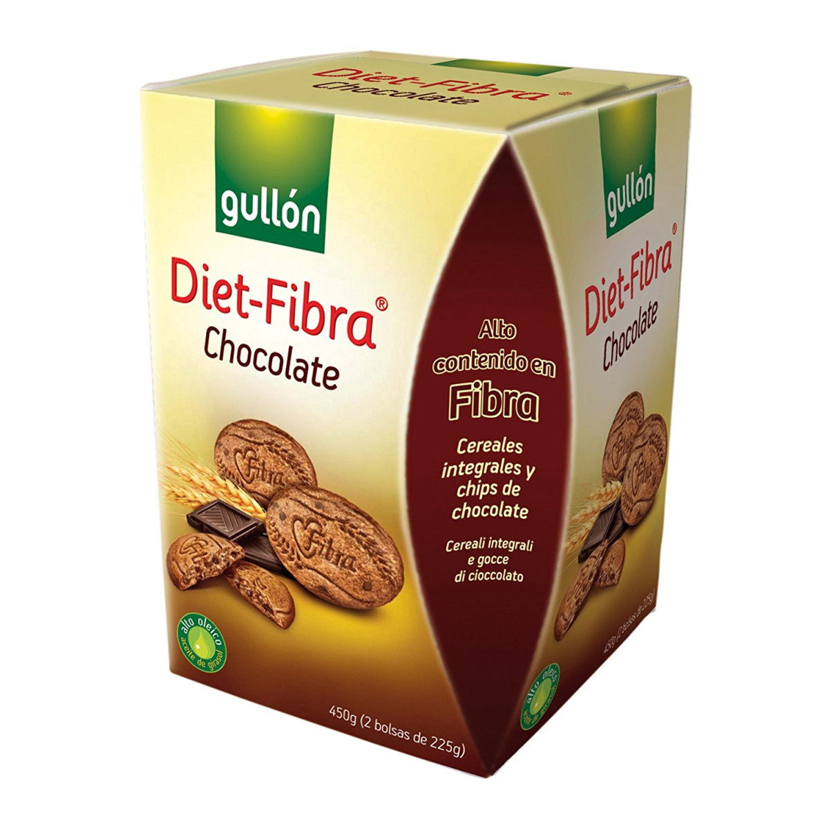 diet fibra chocolate gullon 450 gr